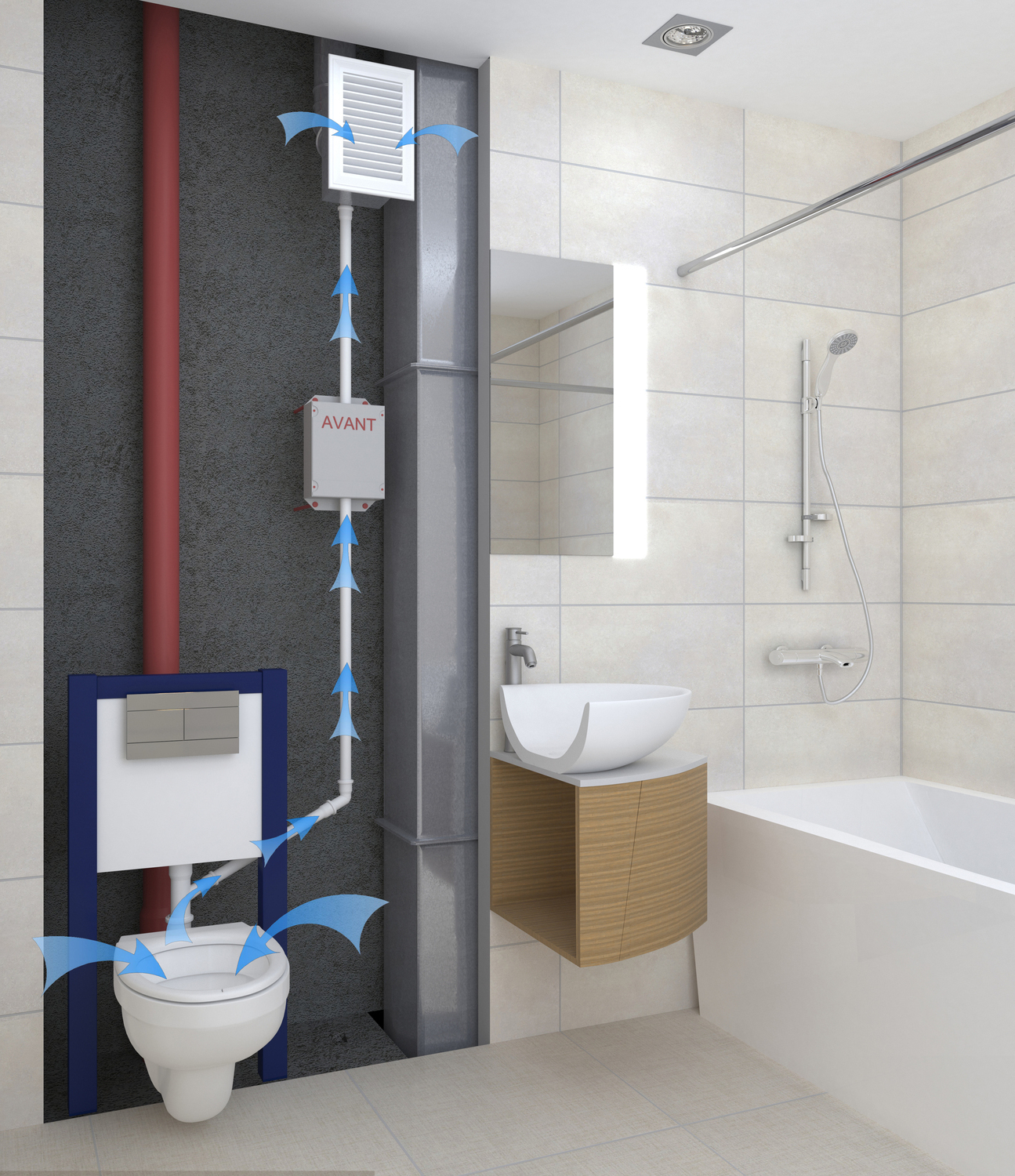 Вентиляция унитаза  АВАНТ