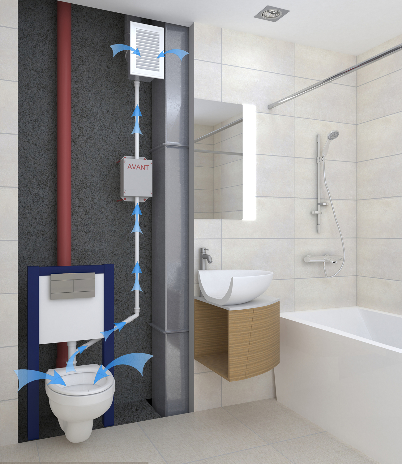 Вентиляция унитаза  АВАНТ